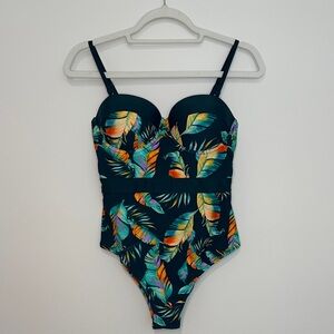Cupshe Tropical Leaf Print One Piece Swimsuit